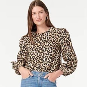 J. Crew cheetah print blouse